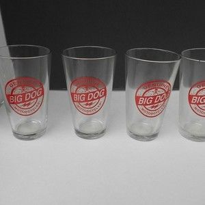 Big Dog Motorcycles BDM Set of 4 14 oz Glasses
